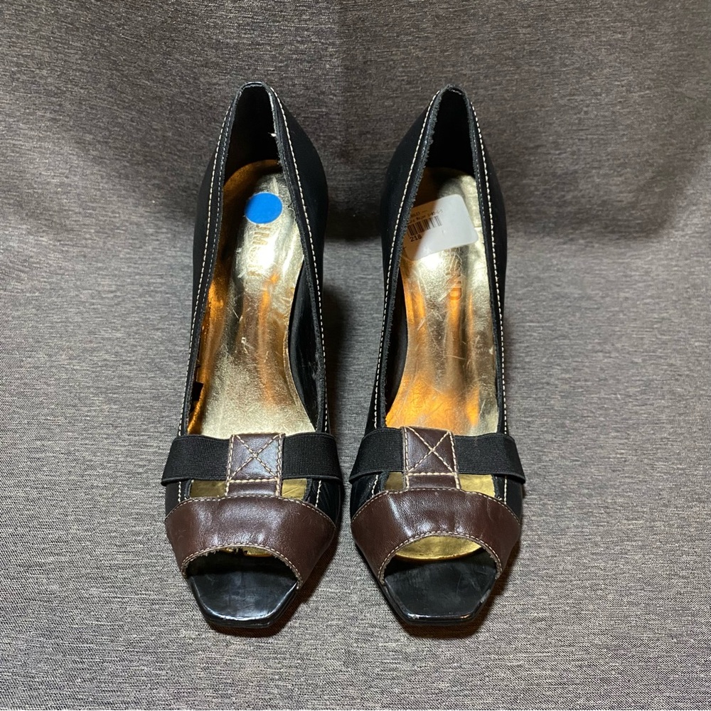 DUMOND black and brown leather pumps - Vintage Brazilian Stilettos 🇧🇷